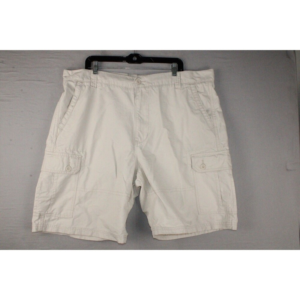 VTG THRE3 Cargo Shorts Mens 42 Heavy Cotton Off White Skate Y2K 90s Streetwear